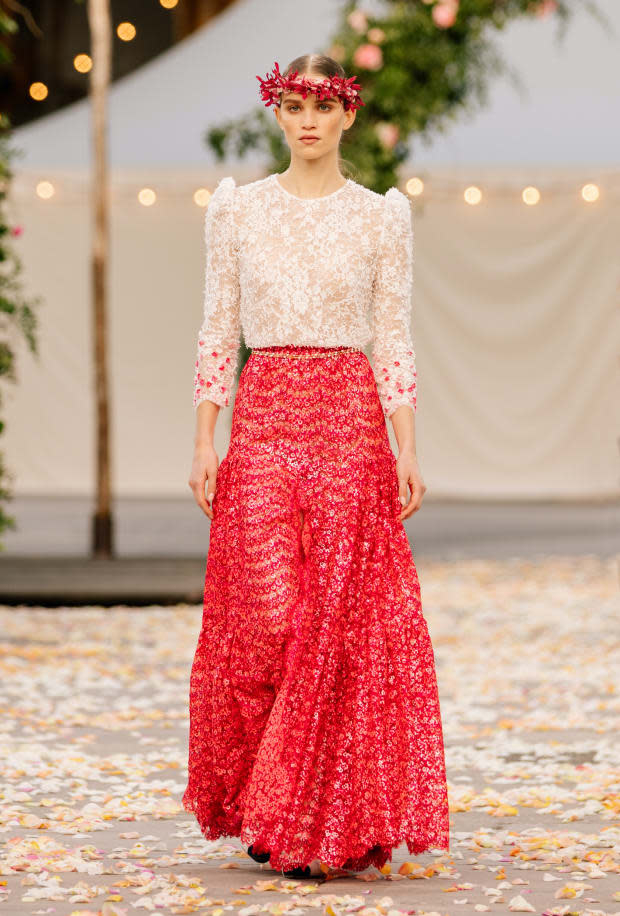 <p>A look from the Chanel Spring 2021 Haute Couture collection. Photo: Courtesy of Chanel</p>