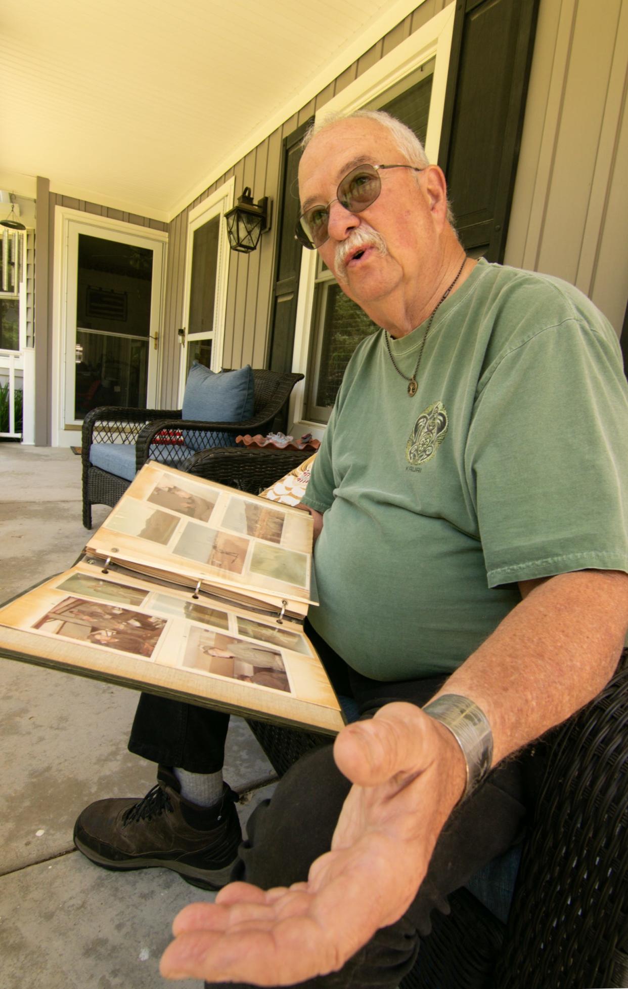 Vietnam veteran Ron Brooks, a Marine injured several times in combat, talks about his tour of duty and those he served with at his Hartland Township home Monday, June 27, 2022.