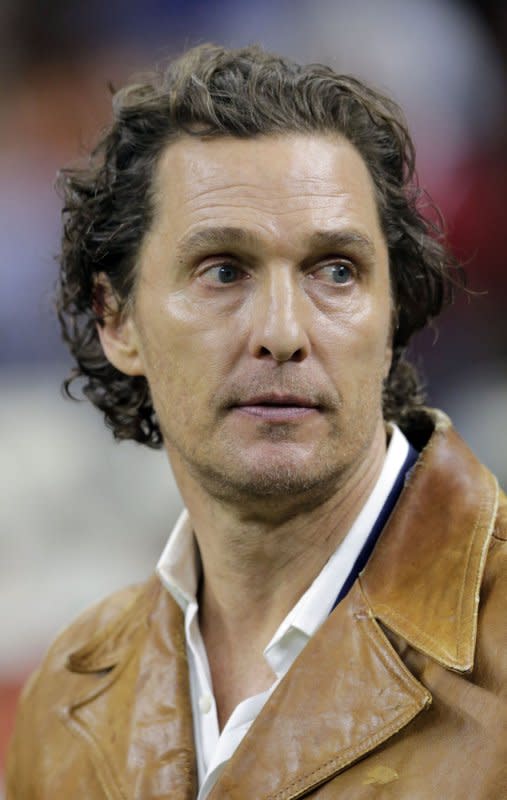 Matthew McConaughey stands on the sidelines during the 85th annual Allstate Sugar Bowl at the Mercedes-Benz Superdome in New Orleans on January 1, 2019. The actor turns 54 on November 4. File Photo by AJ Sisco/UPI