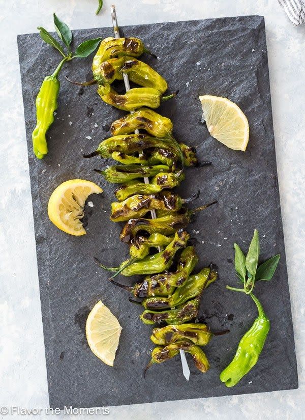 29) Grilled Shishito Peppers