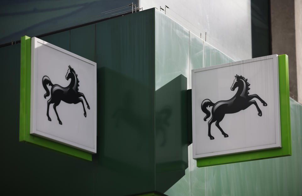 A Lloyds sign outside a branch