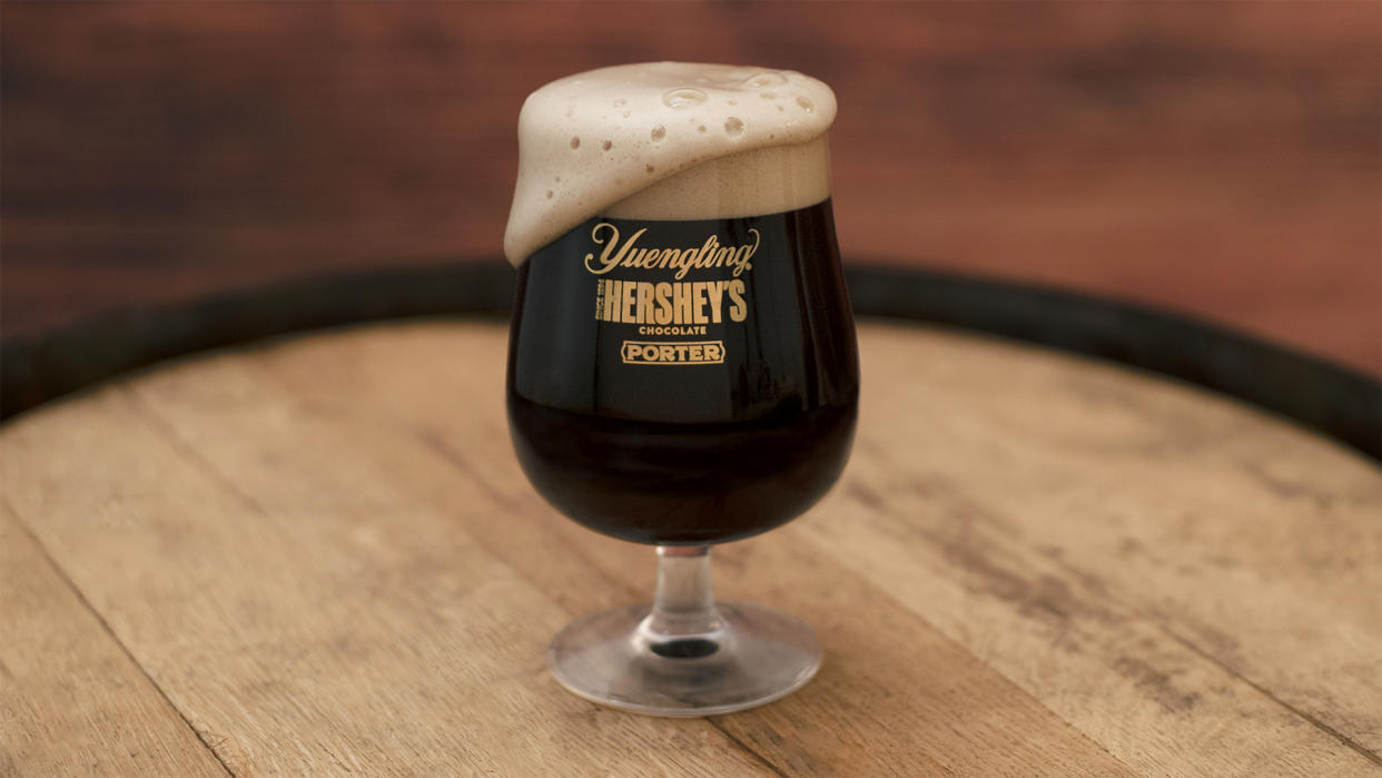 Yuengling Hershey’s Chocolate Porter is a fresh take on Yuengling’s 200-year-old Dark Brewed Porter.