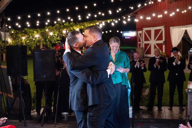 <p>William McClintic/Heather Carpenter</p> Ty Herndon (right) and Alex Schwartz marry on a farm in Chapmansboro, Tennessee.