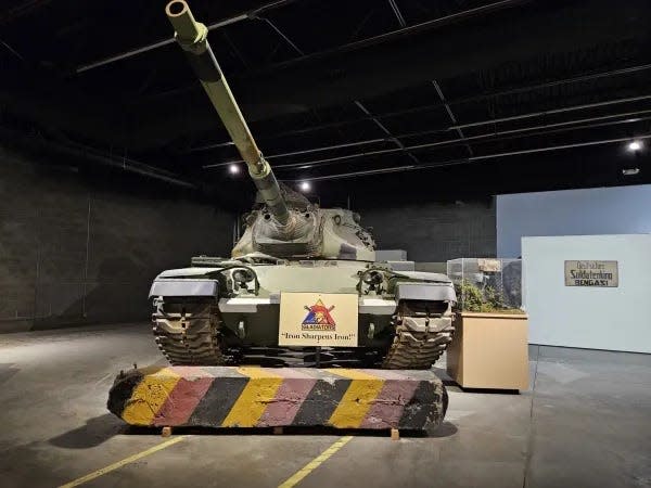 The 1st Armored Division used the M60A3 as its main battle tank during the Cold War era. It is located in a storage area in the rear of the Fort Bliss Museums building.