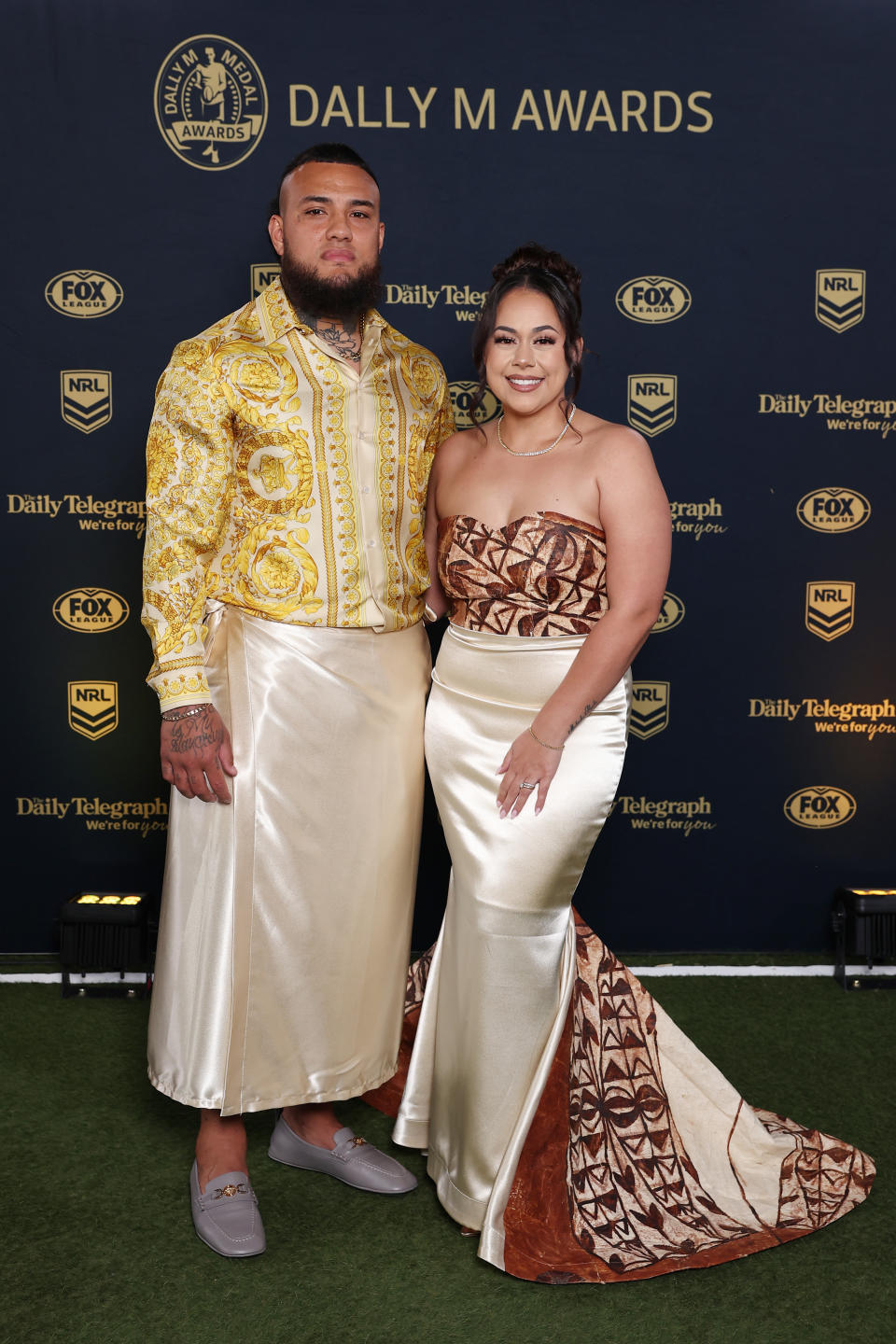 Addin Fonua-Blake and wife Ana at the Dally M.