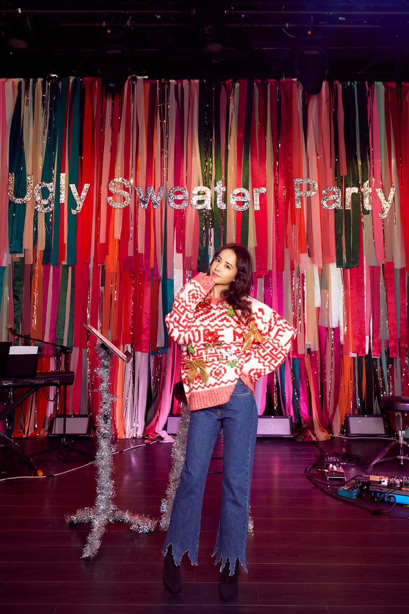 蔡依林出席歌迷會「Jolin編織夢想醜毛衣派對 UGLY SWEATER PARTY」。（圖／凌時差 提供）