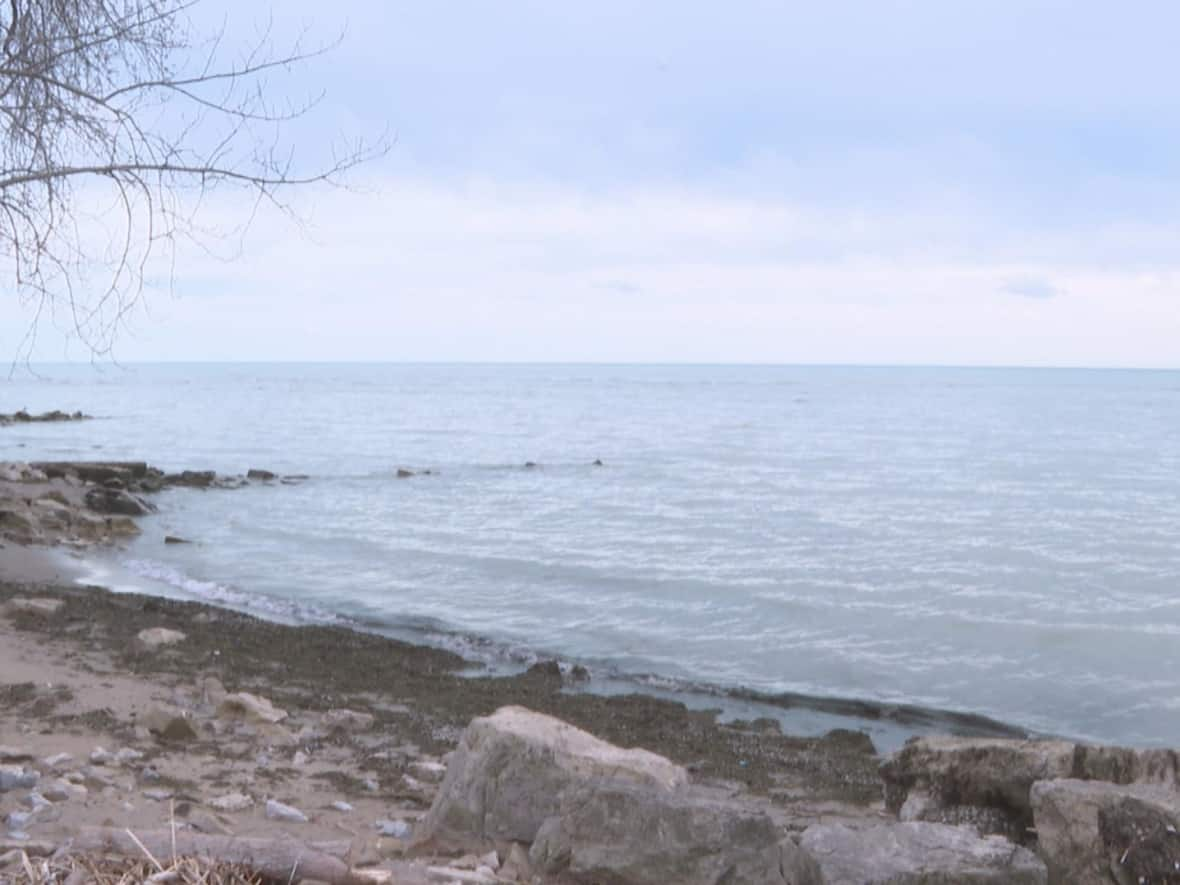 Lake Erie's shoreline in Leamington, Ont. is shown in this file photo. According to the State of the Great Lakes 2022 report, Lake Erie has a 