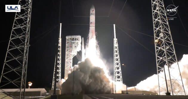 United Launch Alliance’s Vulcan Centaur rocket lifts off from its Florida launch pad. (NASA via YouTube)