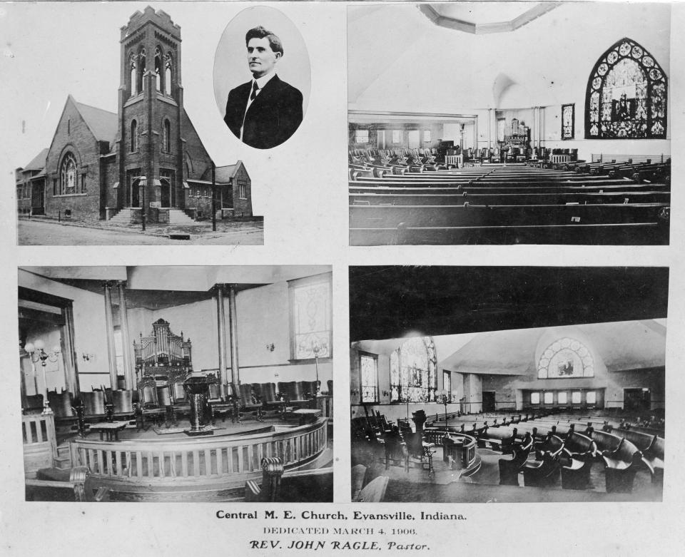 A collage of photos from Central United Methodist Church's earlier days. The church will celebrate its 175th anniversary on April 14.