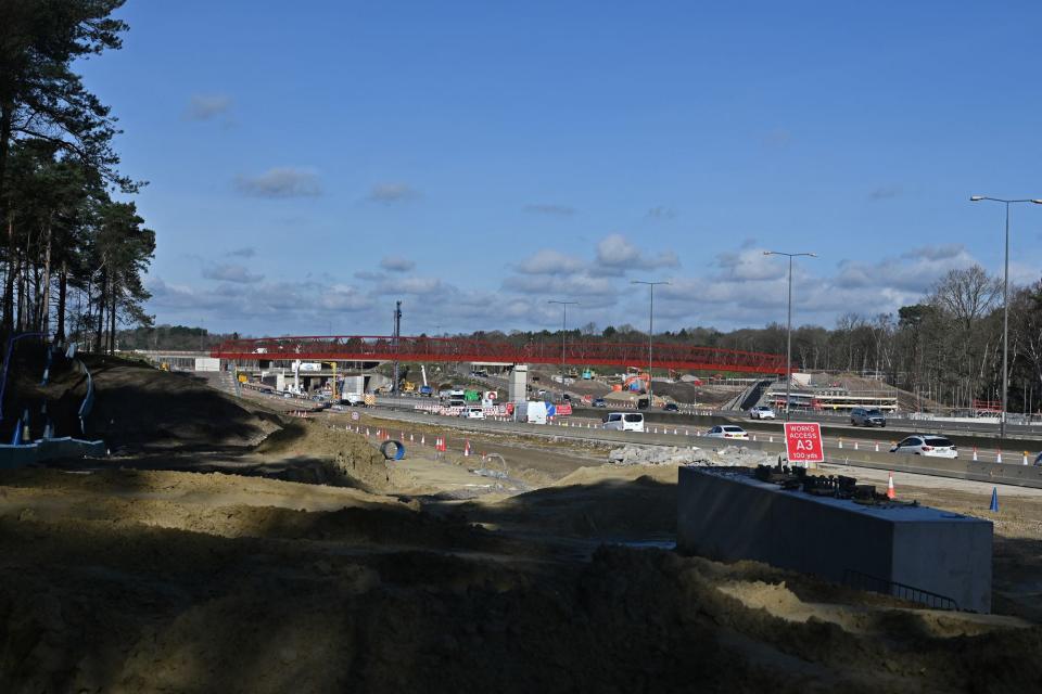 Work going on alongside junction 10 (AFP via Getty Images)