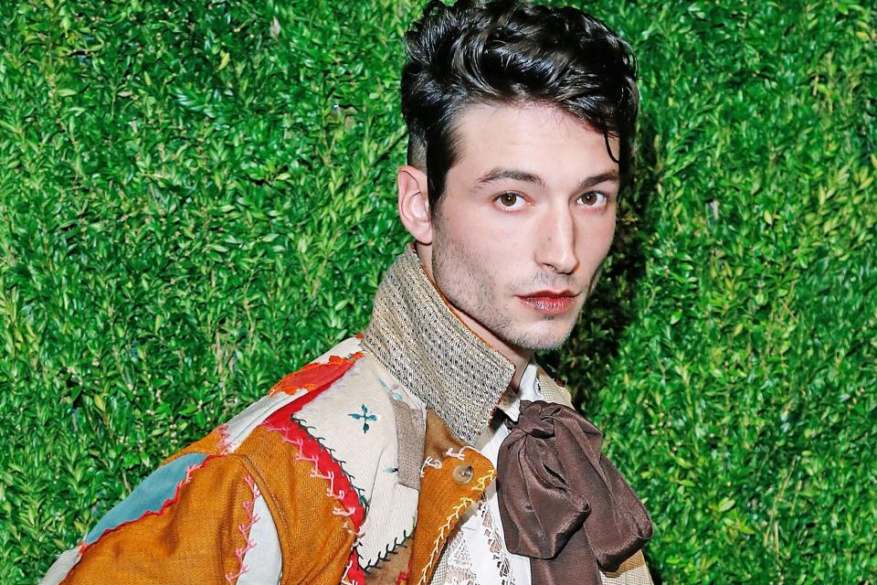 BROOKLYN, NY - NOVEMBER 05: Ezra Miller attends FDA / Vogue Fashion Fund 15th Anniversary event at Brooklyn Navy Yard on November 5, 2018 in Brooklyn, New York. (Photo by John Lamparski/WireImage)