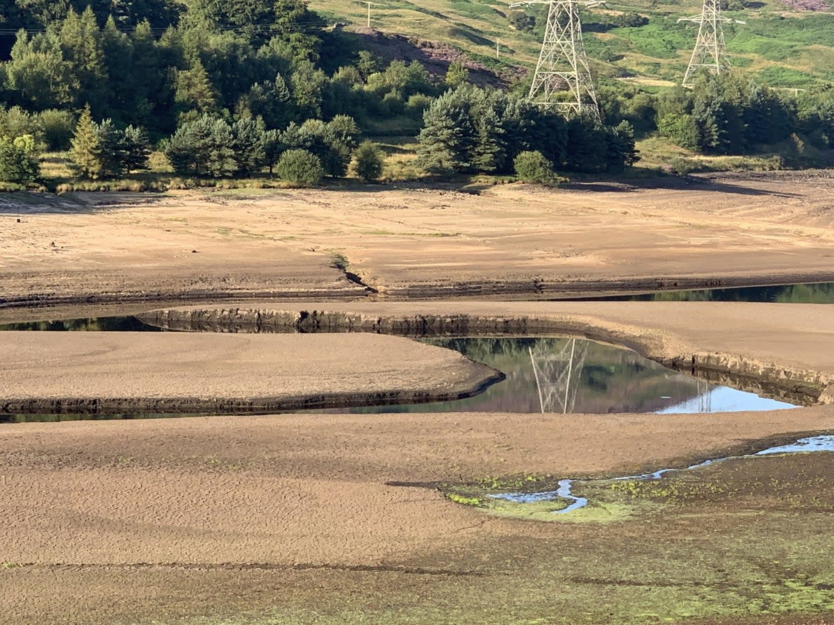 Low water levels at the United Utilities, Woodhead Reservoir, in Derbyshire (PA) (PA Wire)