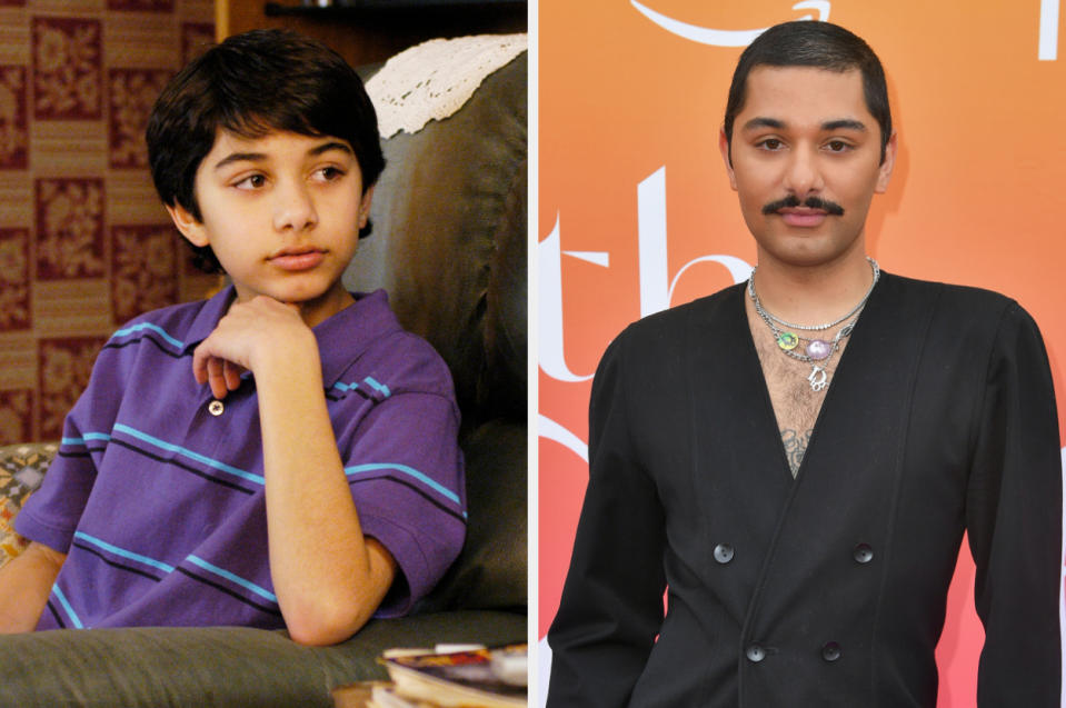 Side-by-side of Mark Indelicato in "Ugly Betty" vs. now