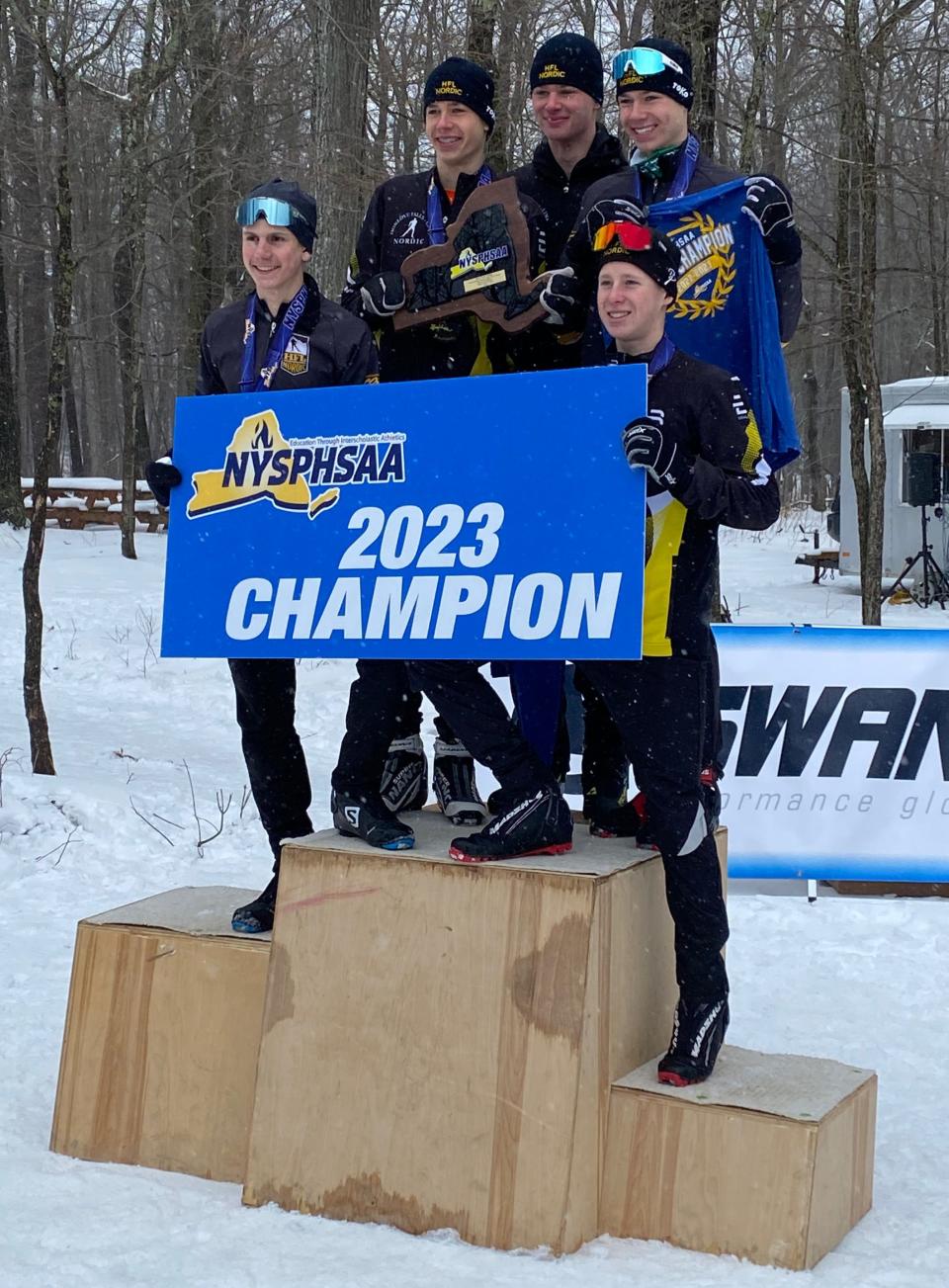 The Honeoye Falls-Lima boys Nordic team won its second straight state championship.