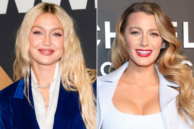<p>Gotham/WireImage; Jamie McCarthy/Getty Images</p> Hadid praised Lively for wearing her brand better in cheeky message