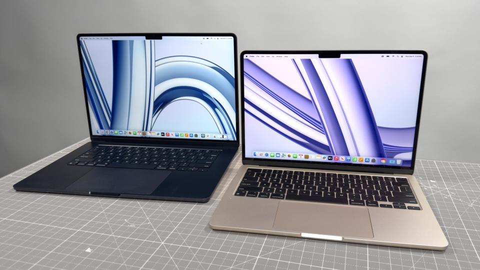 MacBook Air 15-inch M3 next to MacBook Air 13-inch