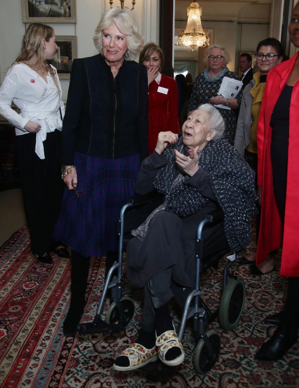 The Duchess of Cornwall with Mona Hammond at the Women of the World awards (Yui Mok/PA) (PA Archive)