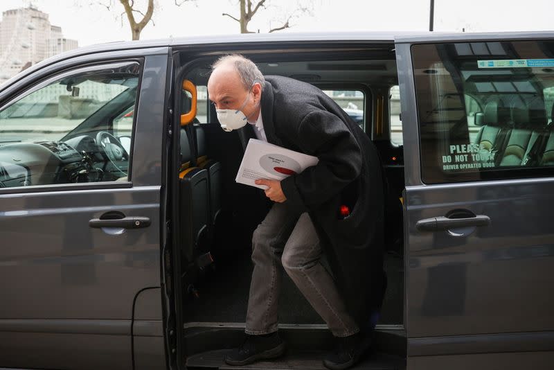 Dominic Cummings, former special advisor for Britain's Prime Minister Boris Johnson arrives at Portcullis House in London,