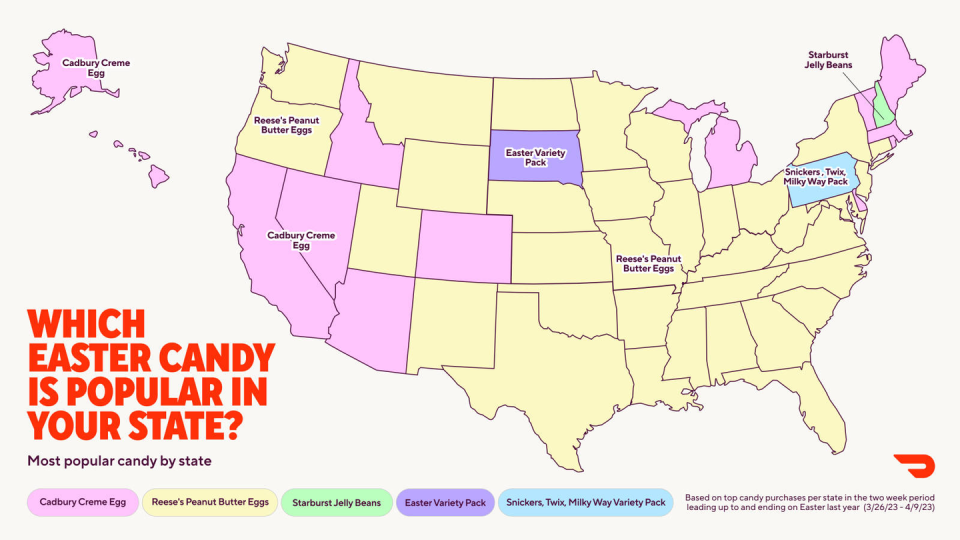most popular easter candy by state 2024