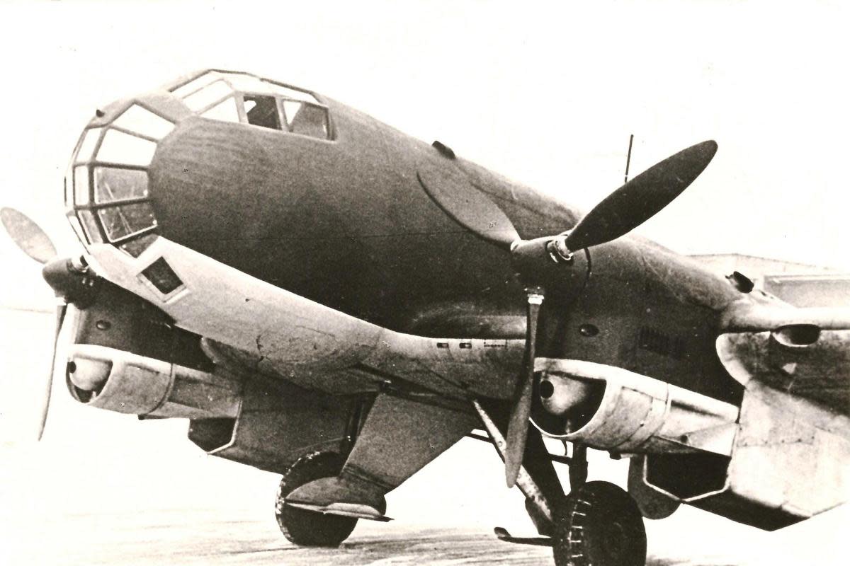 A new book recalls the moment a Junkers JU 86R aircraft dropped a bomb on Swindon during the Second World War <i>(Image: Supplied)</i>