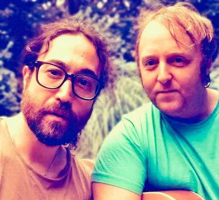 Released on Friday, the song “Primrose Hill” is the first-ever collaboration between McCartney (right) and Lennon. Instagram/James McCartney