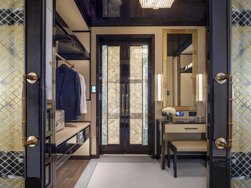 A closet at the Peninsula Istanbul