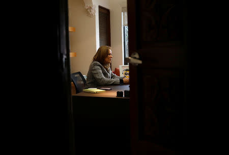 Independent pre-candidate for the presidential election 2018, Margarita Zavala, listens to questions during an interview with Reuters in Mexico City, Mexico January 16, 2018. REUTERS/Carlos Jasso