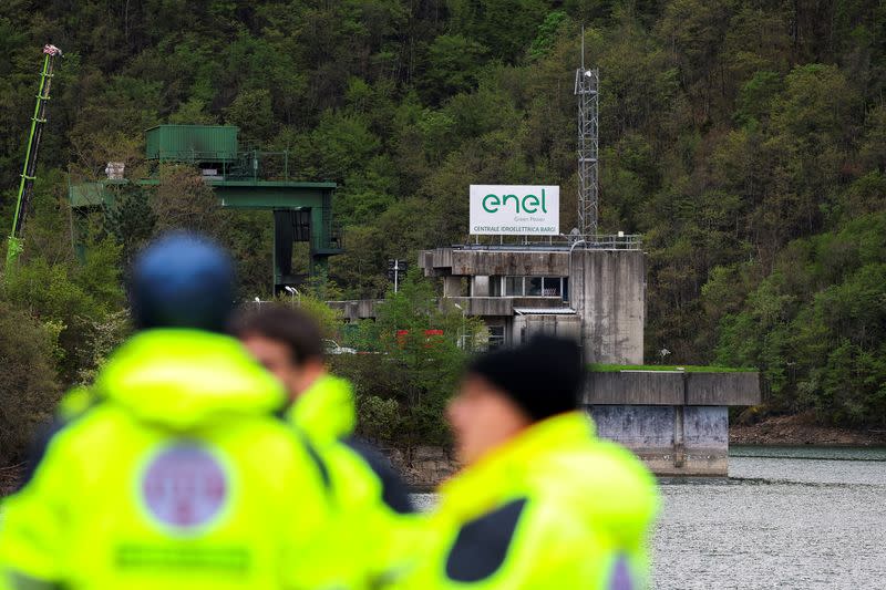 Aftermath of a blast at Enel hydroelectric power plant in Bargi