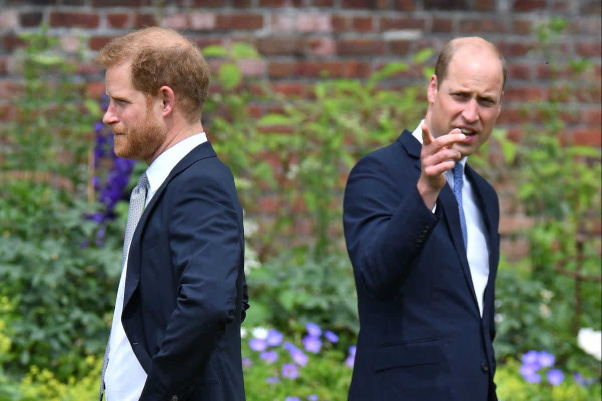 Tensions: Relations between Princes Harry and William have been fraught for years (Getty Images)