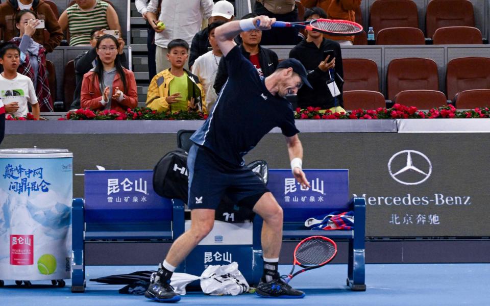 Andy Murray smashes racket and rages at camera operator after China Open defeat