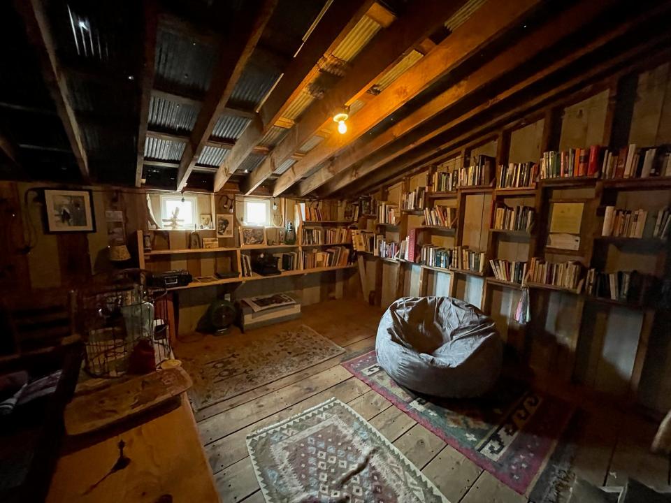 The Rare Bird Farm owners open up The Tom Hare Bunkhouse for visiting performers. The space includes a recording/practice space and a library.