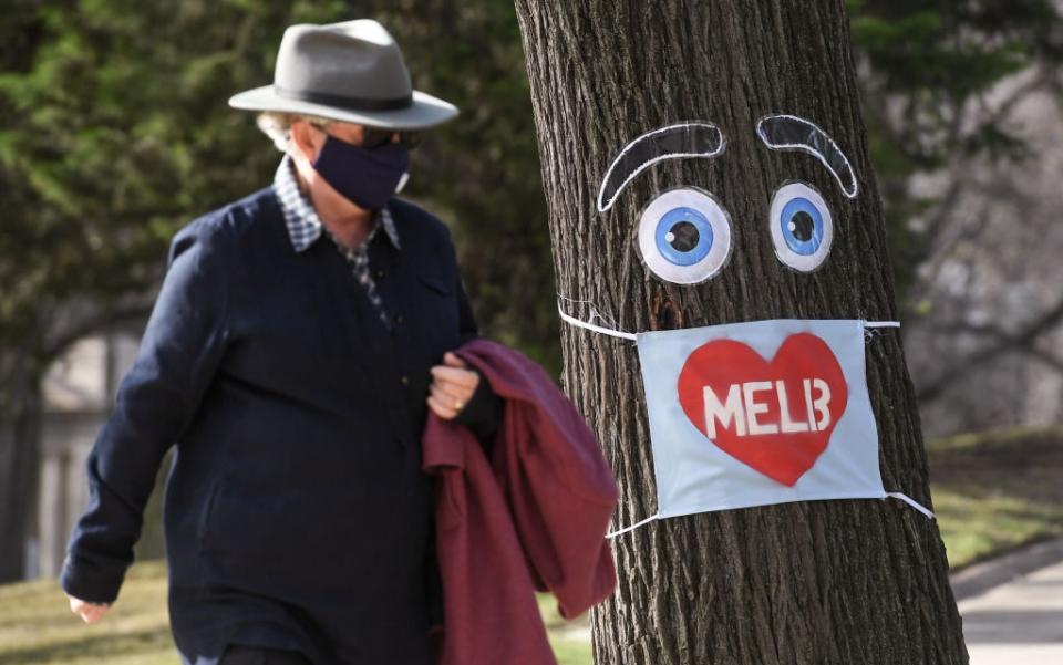 The Australian state of Victoria has made face masks mandatory whenever people leave their home - getty