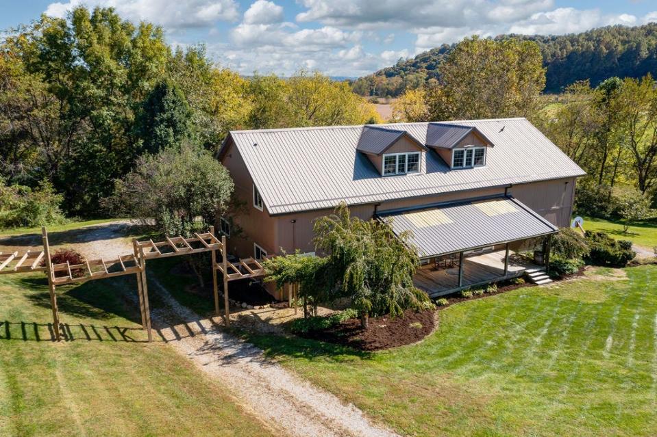 A Licking County home framed in timbers from an 1820s Ohio barn has been listed for $1.35 million.
