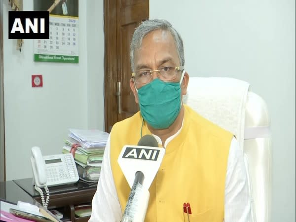 Uttarakhand Chief Minister Trivendra Singh Rawat speaking to ANI in Dehradun on Friday. (Photo/ANI)