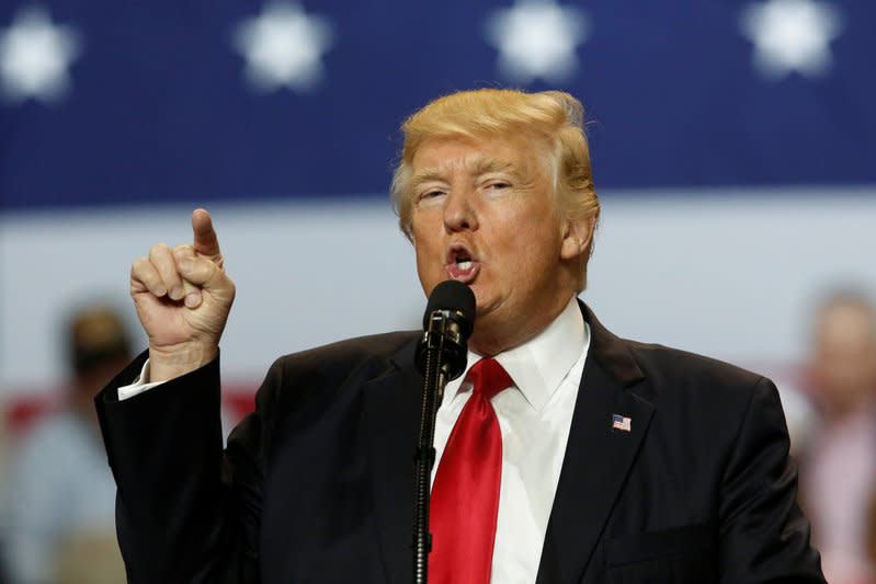 FILE PHOTO: U.S. President Donald Trump holds a rally at the Kentucky Exposition Center in Louisville, Kentucky, U.S. March 20, 2017. REUTERS/Jonathan Ernst