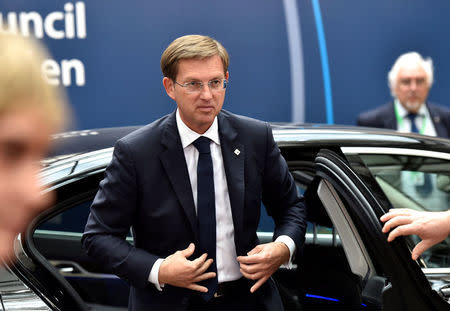 Slovenia's Prime Minister Miro Cerar arrives at the EU summit meeting in Brussels, Belgium, October 19, 2017. REUTERS/Eric Vidal