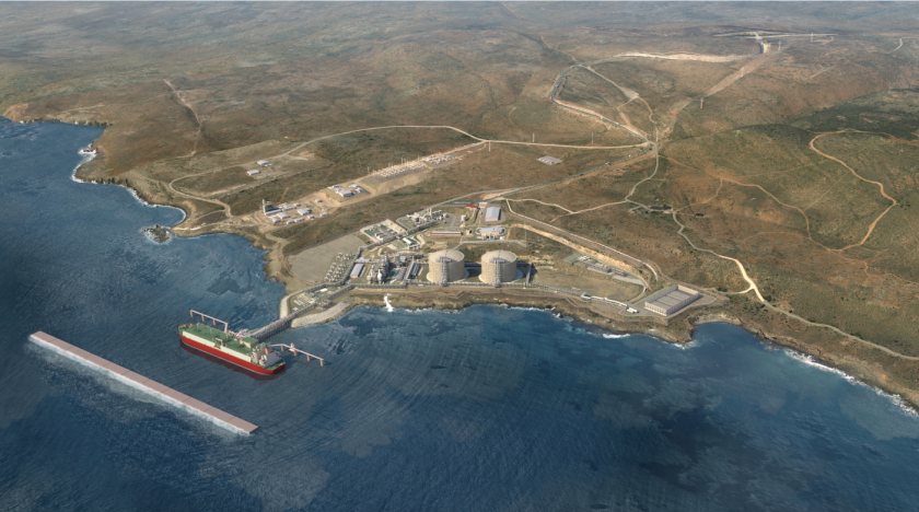 Rendering of the proposed liquefied natural gas expansion at the Energia Costa Azul facility near Ensenada, Mexico. The plant is operated by IEnova, a Mexico-based energy company and a subsidiary of San Diego's Sempra Energy.