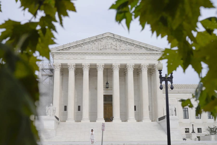 The U.S. Supreme Court is seen, Wednesday, Aug 30, 2023, in Washington. (AP Photo/Mariam Zuhaib, File)