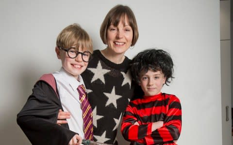 Alice Whitaker's boys Alex (8) and Riley (10) AKA Harry Potter and Dennis the Menace - Credit: David Rose