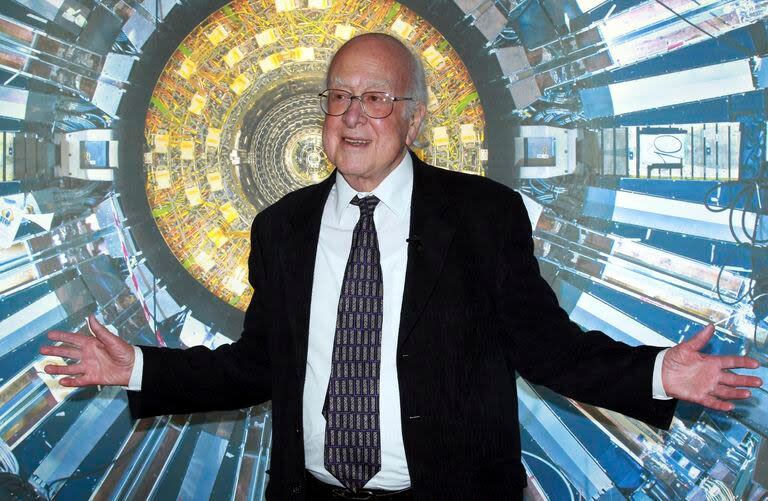 El profesor Peter Higgs en el Museo de Ciencias de Londres