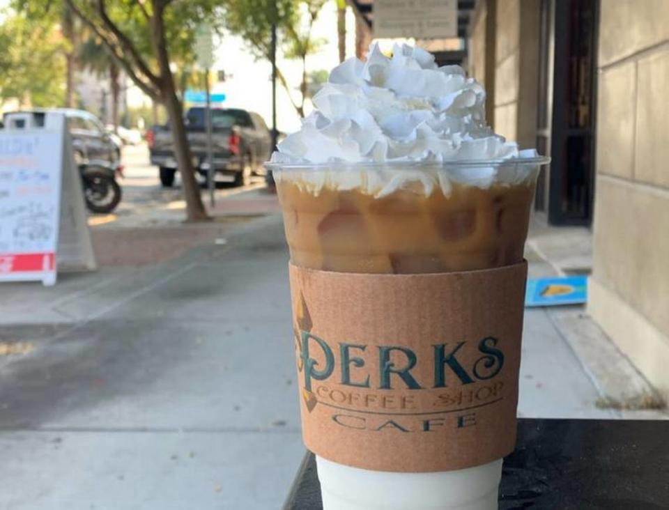 Perks Coffee Shop and Cafe offers indoor and outdoor seating.