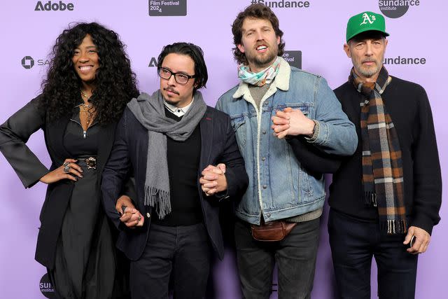 <p>Michael Loccisano/Getty</p> From Left: Shondrella Avery, Efren Ramirez, Jon Heder and Jon Gries