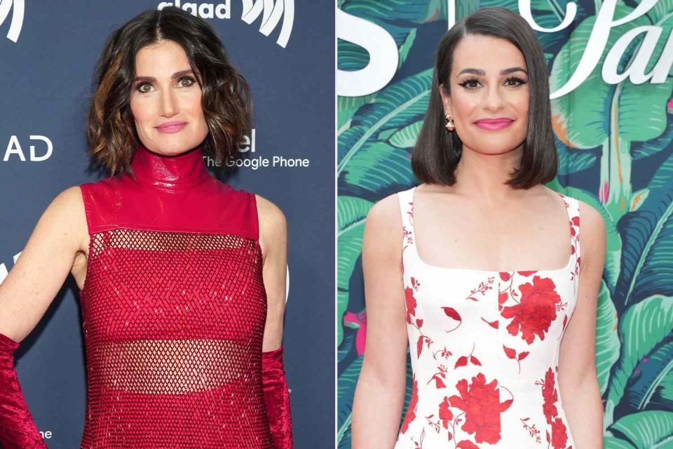 <p>Ilya S. Savenok/Getty,  Sean Zanni/Patrick McMullan </p> Idina Menzel and Lea Michele, who portrayed on-screen mother-daughter duo Shelby Corcoran and Rachel Berry in 