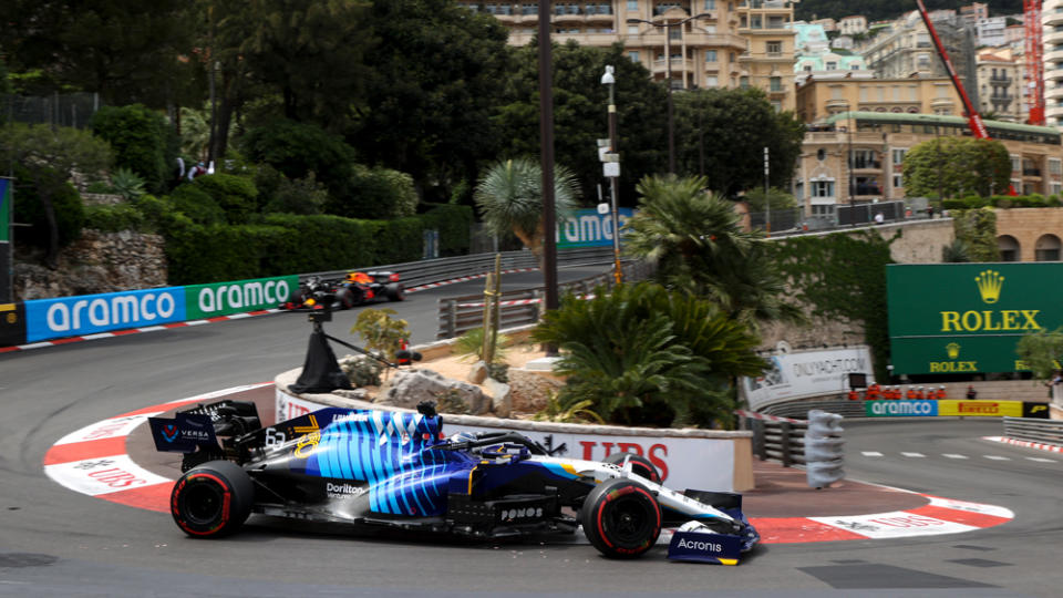 Russell competing at the 2021 Monaco Grand Prix for Williams Racing. - Credit: Hoch Zwei/picture-alliance/dpa/AP Images