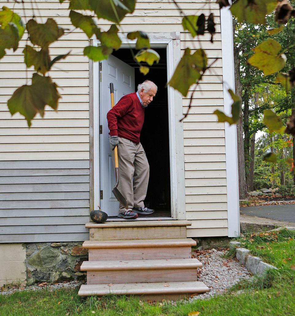 Bruno Richter, 92, of Scituate, enjoys fresh air, sun and seeing things grow.