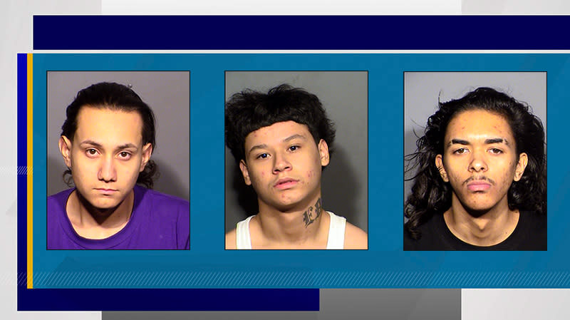 <em>Johnathan Stubbs (19), Kevin Stubbs (16) and Mezarius Finch are all facing murder charges in the death of a Colorado woman. (Credit: LVMPD)</em>