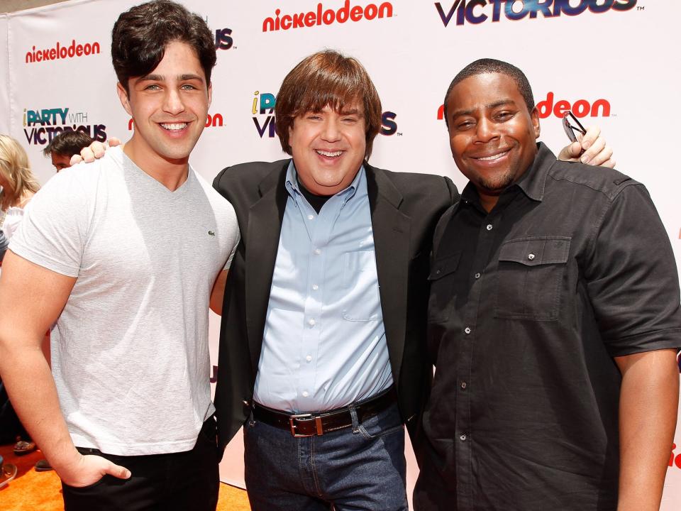 Josh Peck, Dan Schneider, and Kenan Thompson in June 2011.