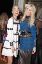 <p>Jasmine Sanders wearing Kate Spade New York with Claudia Schiffer at her Aquazzura cocktail party. </p>