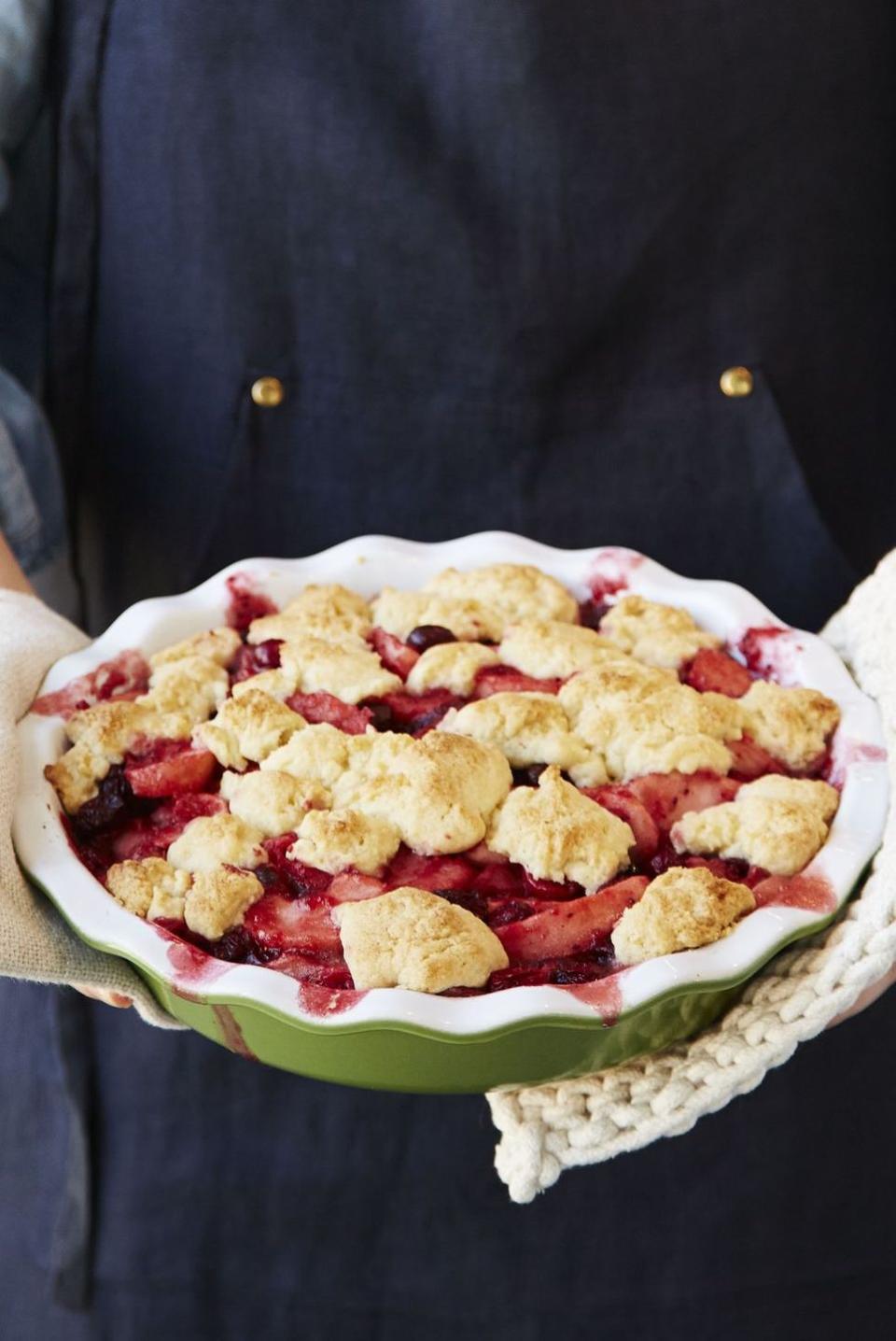 Brown Butter Pear & Cranberry Cobbler