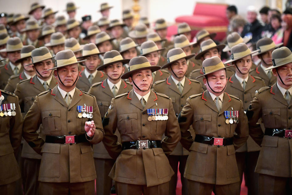 Royal Gurkha Rifles at Buckingham Palace